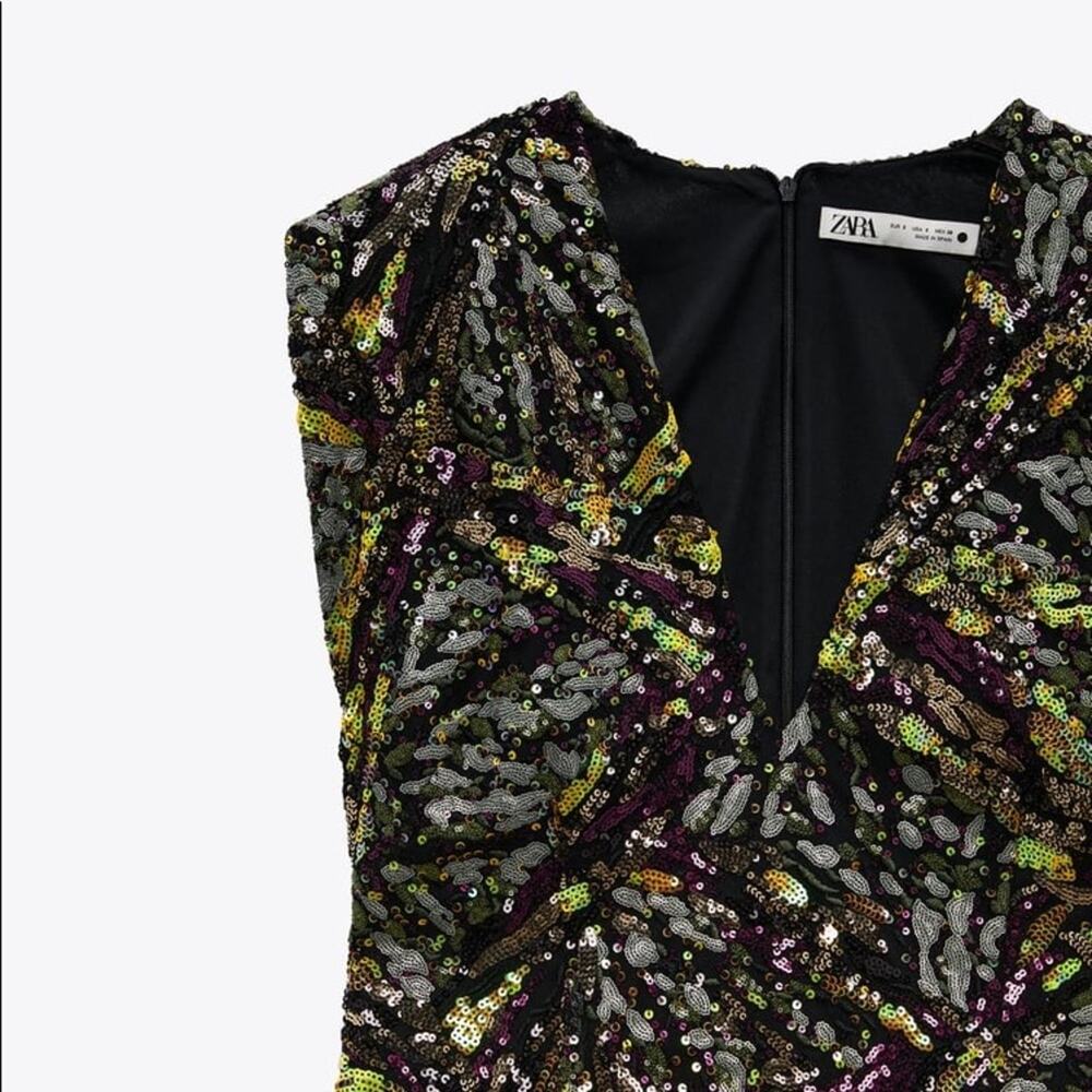 ZARA BLOGGER FAVORITE SEQUIN MINI DRESS - Picture 11 of 13